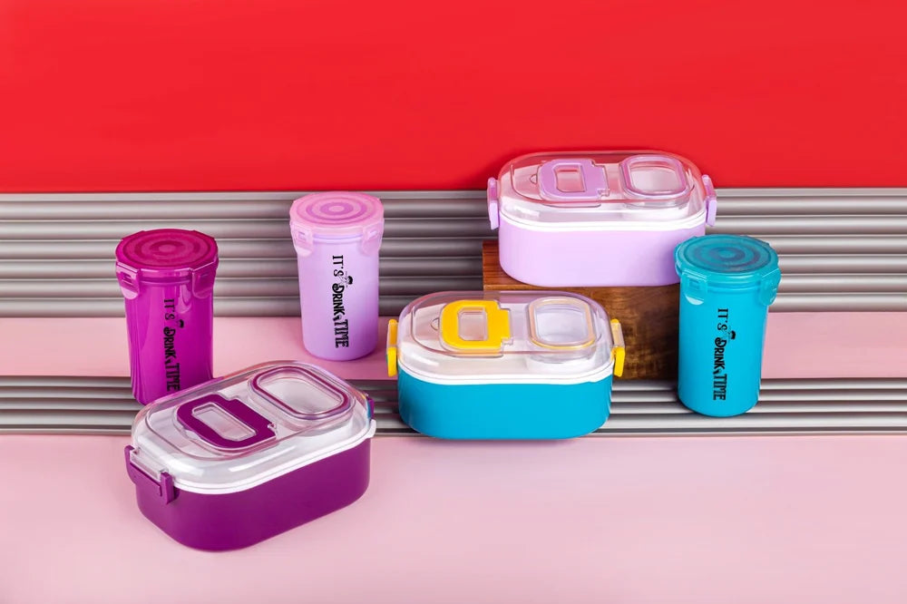 Lunch Box with Bottle Set for School| School Lunch Box for Boys & Girls | Lunch Box Combo With Bottle & Spoon