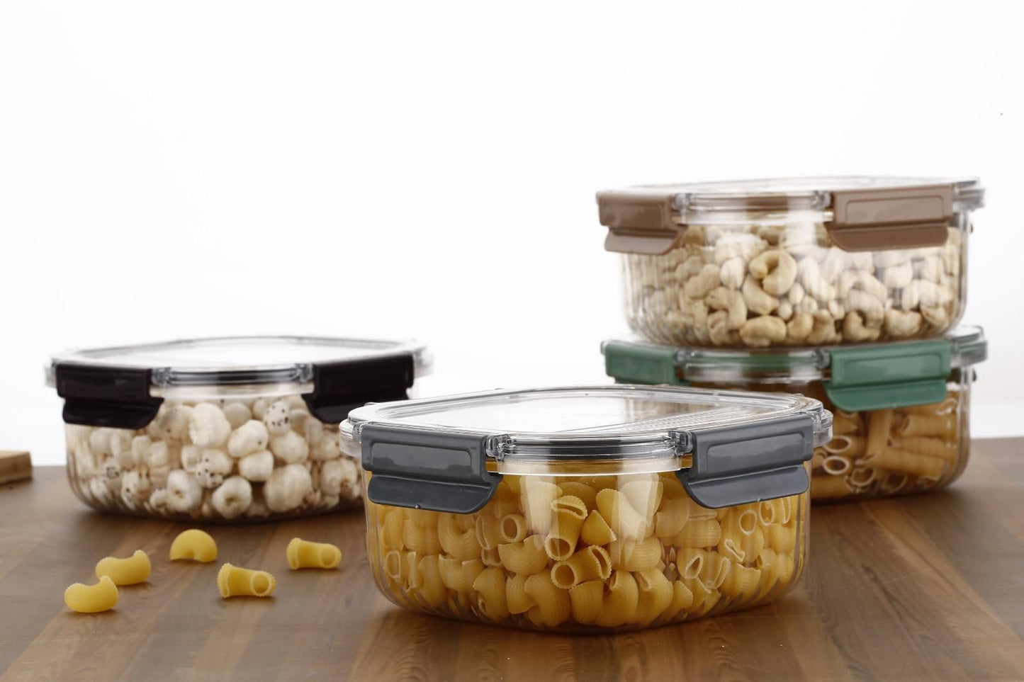 Dimazofly Crystela Food Storage Container for Fridge, BPA Free Airtight Plastic Container for Kitchen - 800ml, Transparent (Pack of 1)