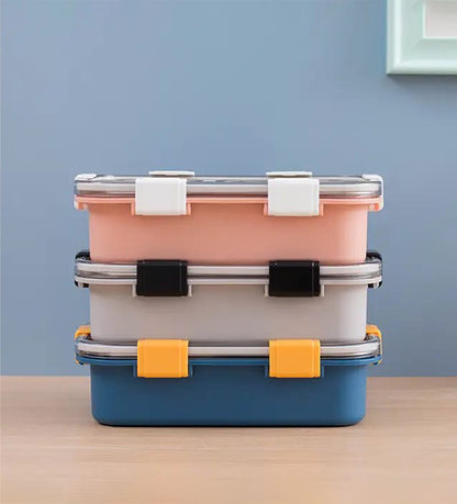 Side View Of Steel Lunch Box