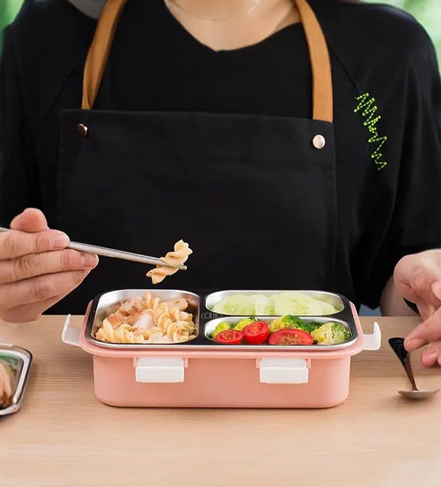 Pink Steel Lunch Box_Top View