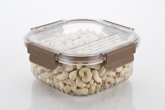 Dimazofly Crystela Food Storage Container for Fridge, BPA Free Airtight Plastic Container for Kitchen - 800ml, Transparent (Pack of 1)