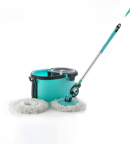 Dimazo Spin Mop |Portable  |With Handle And Spinner Tub |Include Wheel Easy To Move |Microfiber Mop Refills