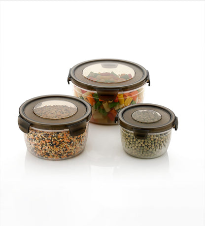 Dimazo Unbreakable Round Container 3_Pcs Set |Airtight Kitchen Storage