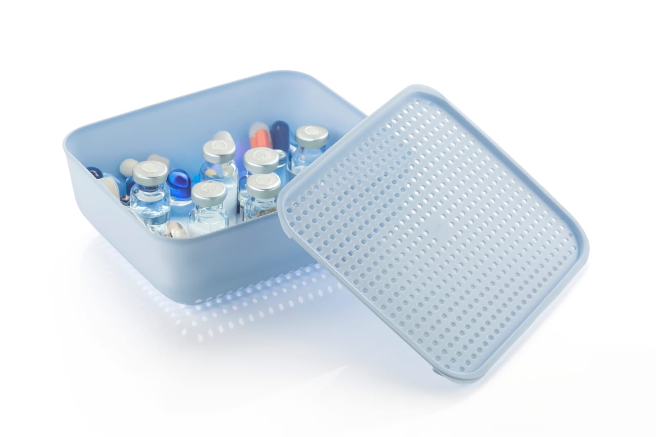 Dimazofly Multi Storage Basket With Lid | BPA Free Plastic Containers for Storage Set for Air Tight Container Set of 4