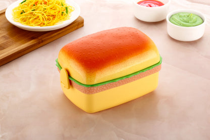 Dimazo Hot Dog Lunch Box 3 Containers Box with Spoon, Lunch Box for Office and School use
