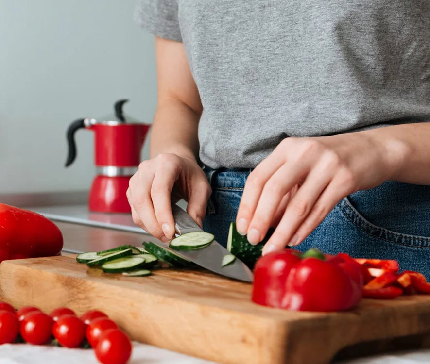 Cutting veg Image